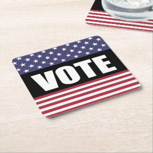 POSAVASOS CUADRADO DE PAPEL VOTACIÓN