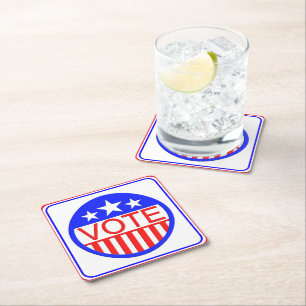 Posavasos Cuadrado De Papel Votar en Estados Unidos