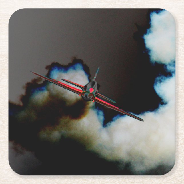 Posavasos Cuadrado De Papel Vuelo 3 coastercán (Anverso)