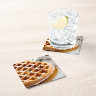 Posavasos Cuadrado De Papel waffle