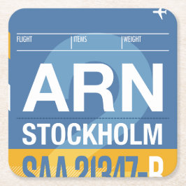 Posavasos Cuadrado De Papel WanderTag Copos de papel