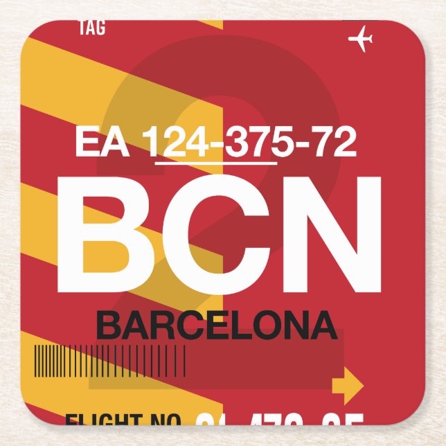 Posavasos Cuadrado De Papel WanderTag Copos de papel (Anverso)