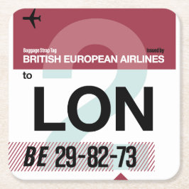 Posavasos Cuadrado De Papel WanderTag Copos de papel