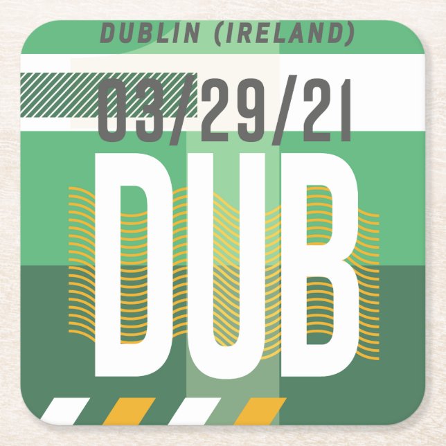 Posavasos Cuadrado De Papel WanderTag Copos de papel (Anverso)