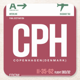 Posavasos Cuadrado De Papel WanderTag Copos de papel