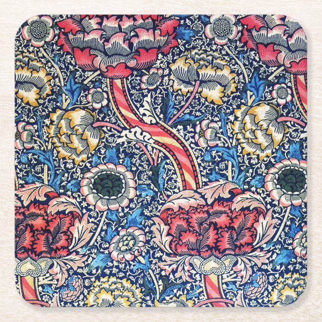 Posavasos Cuadrado De Papel Wandle, William Morris (Anverso)