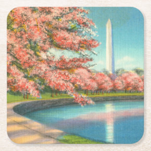 Posavasos Cuadrado De Papel Washington