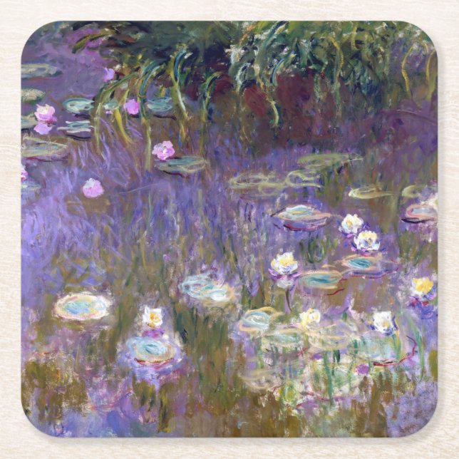 Posavasos Cuadrado De Papel Water Lily Pond, Monet (Anverso)