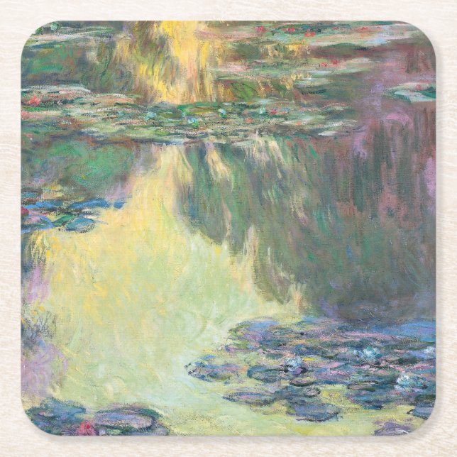Posavasos Cuadrado De Papel Water Lily Pond, Monet (Anverso)