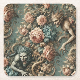 Posavasos Cuadrado De Papel We Beast Tonight – Gothic Victorian