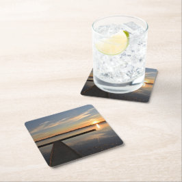 Posavasos Cuadrado De Papel Wendouree Twilight Tranquilidad Coasters