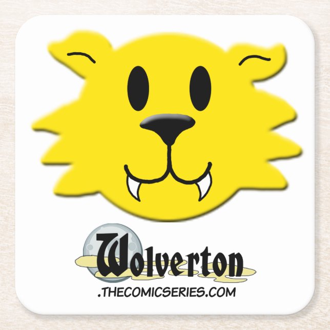 Posavasos Cuadrado De Papel Werewolf (Anverso)