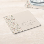Posavasos Cuadrado De Papel Whimsical Wildflower Floral Personalizado Bridal S<br><div class="desc">Flor silvestre floral Boho Personalizado Bridal Ducha Cuadrada Papel espumoso</div>