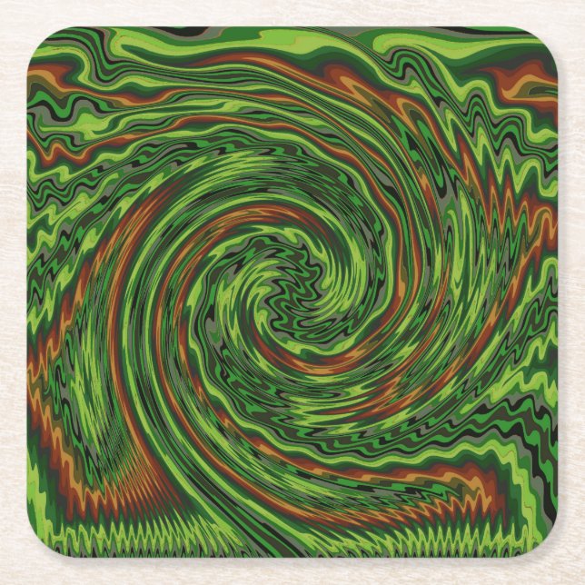 Posavasos Cuadrado De Papel Wicks Twist (Anverso)