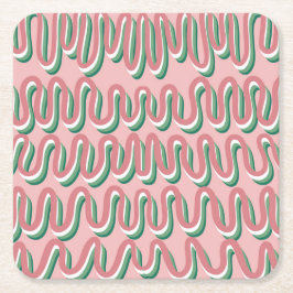 Posavasos Cuadrado De Papel Wiggle Coaster