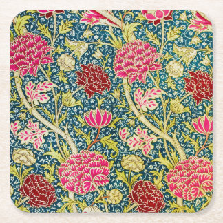 Posavasos Cuadrado De Papel William Morris, diseño de rayos antiguos
