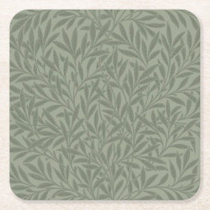 Posavasos Cuadrado De Papel William Morris Willow Flower Classic