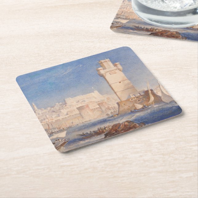 Posavasos Cuadrado De Papel William Turner Rhodes (En perspectiva)