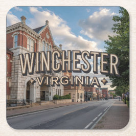 Posavasos Cuadrado De Papel Winchester Virginia Coaster Set