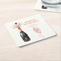 Woman's Elegant Popping Champagne Retirement