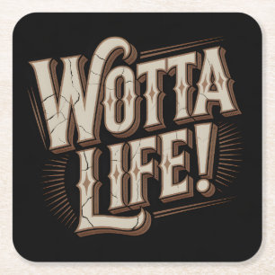 Posavasos Cuadrado De Papel Wotta Life Coasters