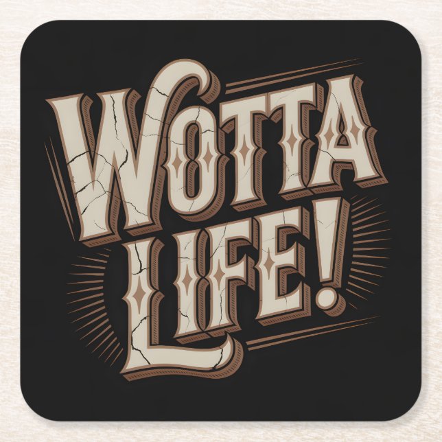 Posavasos Cuadrado De Papel Wotta Life Coasters (Anverso)