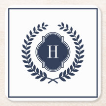 Wreath Monogramada Escudo Azul-Marina