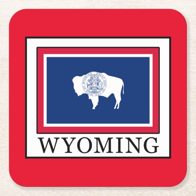 Posavasos Cuadrado De Papel Wyoming (Anverso)