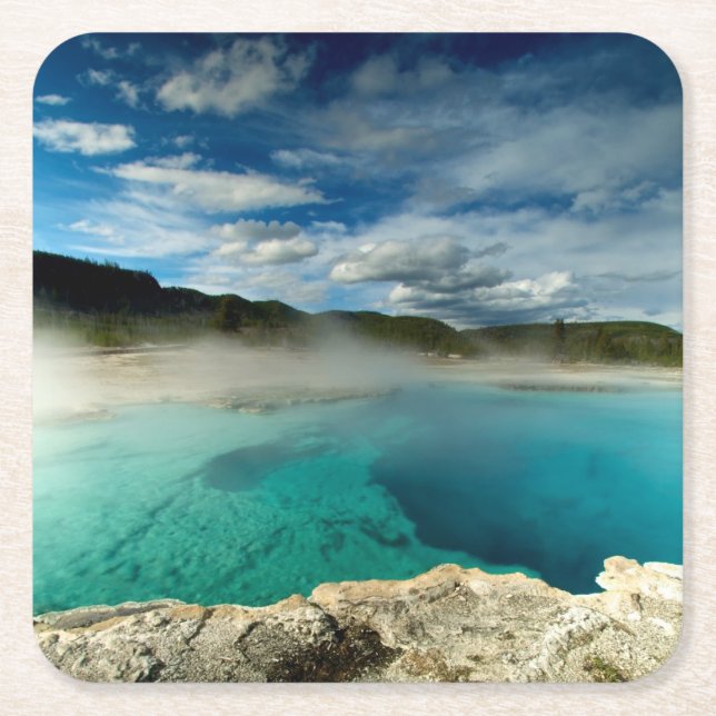 Posavasos Cuadrado De Papel Yellowstone (Anverso)