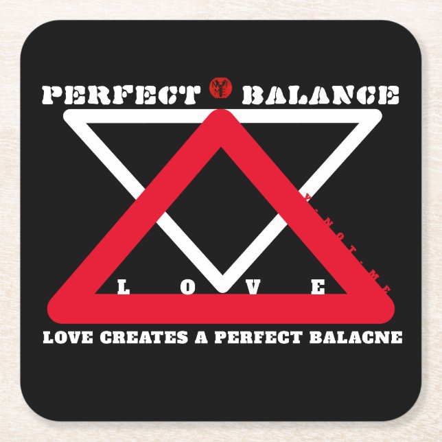 Posavasos Cuadrado De Papel YNOTME PERFECT BALANCE 4b3 Paper Coaster (Anverso)