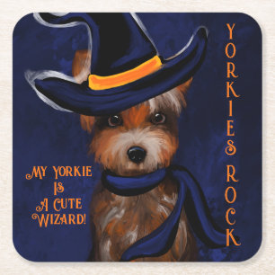 POSAVASOS CUADRADO DE PAPEL YORKIE