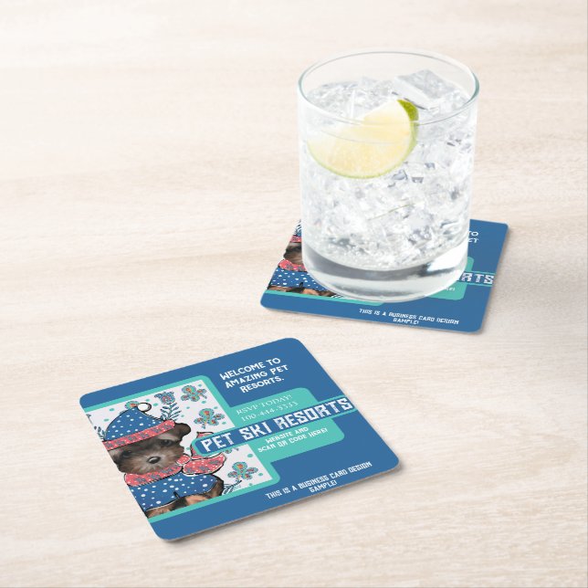 Posavasos Cuadrado De Papel Yorkie Poo (In situ)