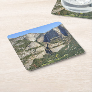 Posavasos Cuadrado De Papel Yosemite Valley Panorama 3 - Yosemite
