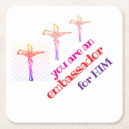 Posavasos Cuadrado De Papel You are Jesus' Ambassador Tote
