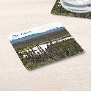 Posavasos Cuadrado De Papel Yukon Pond