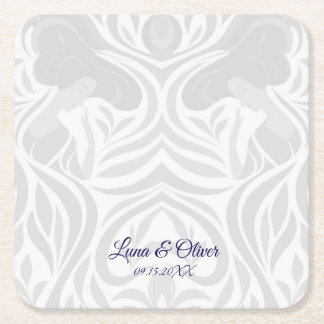 Posavasos Cuadrado De Papel Yumeji Hirado Woman Art Coaster