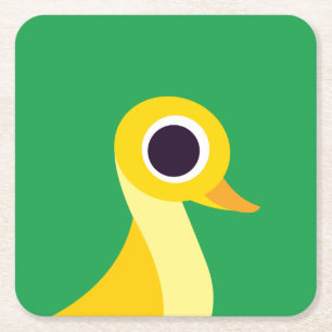 Posavasos Cuadrado De Papel Zander el pato