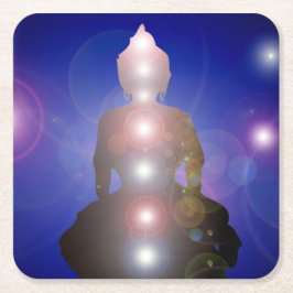 Posavasos Cuadrado De Papel Zen Buddha Chakra Yoga Meditation Namaste