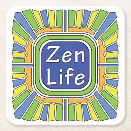Posavasos Cuadrado De Papel Zen Life para mí