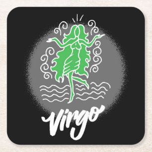 Posavasos Cuadrado De Papel Zodiac Virgo