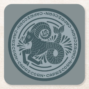 Posavasos Cuadrado De Papel Zodiaco Capricornio