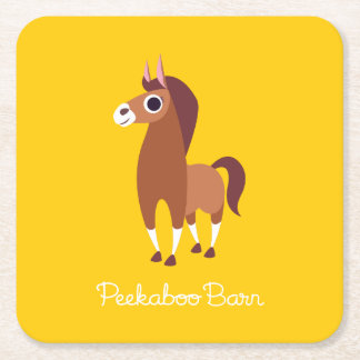 Posavasos Cuadrado De Papel Zora el caballo