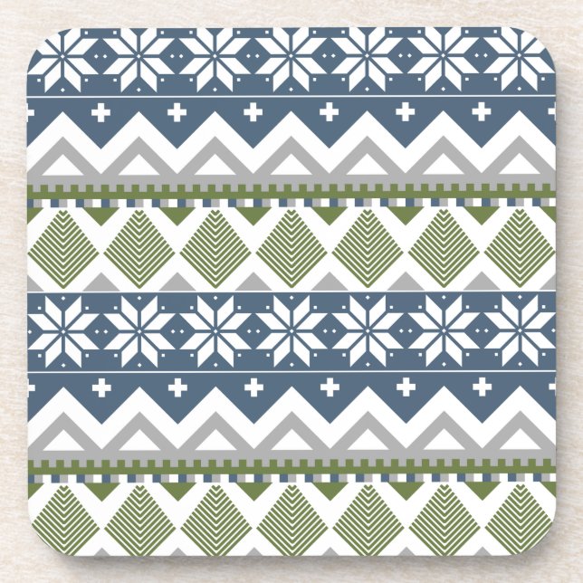 Posavasos Cuadrado de Suéter de Invierno (Frente)