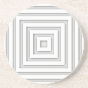 Posavasos Cuadrado Geométrico Blanco