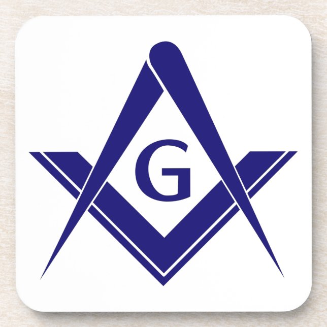 Posavasos Cuadrado y compases modernos (Frente)