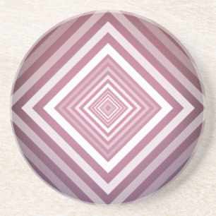 Posavasos Cuadrados de gradación rosa y blanco modernos
