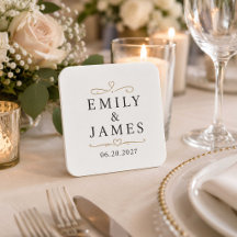 Posavasos cuadrados personalizados | Minimalista y