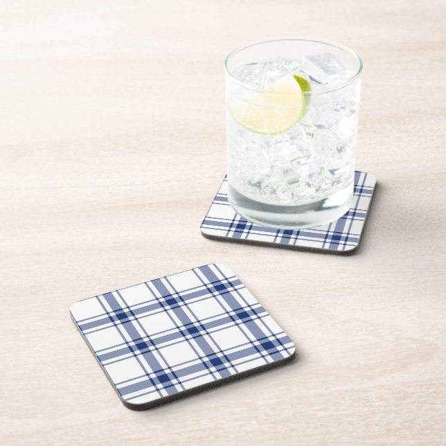 Posavasos Cuadro náutico azul y blanco (Lado Derecho)