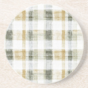 Posavasos Cuadros Amarillo Verde Blanco Rayas