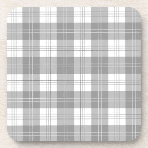 Posavasos Cuadros de Búfalo Negro y Blanco